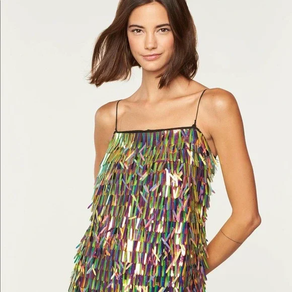 Milly Nickie Sequin Disco Midi Cocktail Dress New. New Years, holiday dress! - Picture 11 of 12